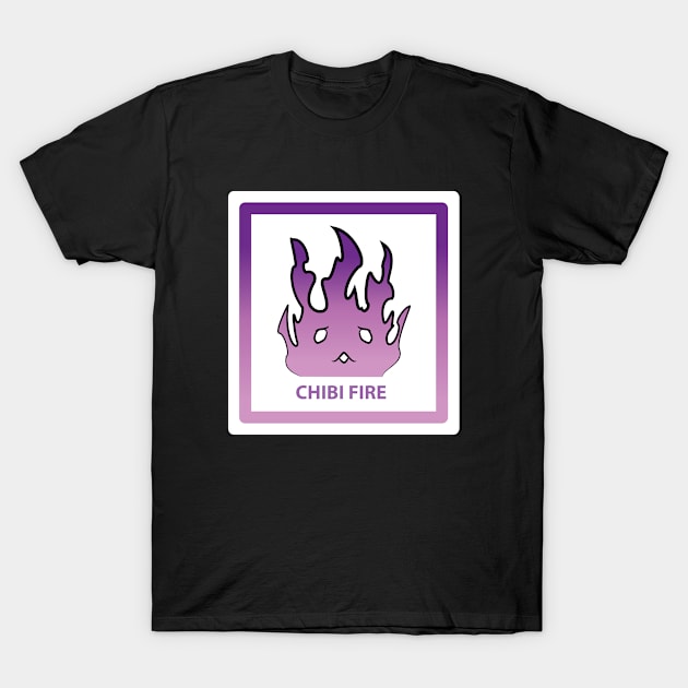 Chibi Fire 6 Purple T-Shirt by Ian2Darts